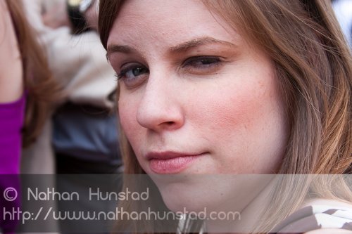 Julia Miller isn't sure what to make of me.